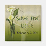 White Calla Wedding Suite Save the Date Magnet