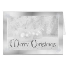 White Christmas Holiday Greeting Greeting Card