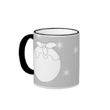 White Christmas Pudding with Stars. Coffee Mug