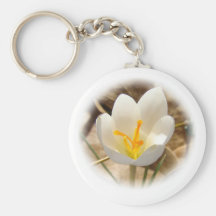 WHITE CROCUS KEYCHAINS