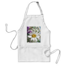 White Daisy Bouquet Apron