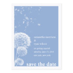 White Dandelions -Save the Date Cards Post Card