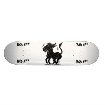 white, donkey, bad a** skate deck