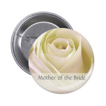 White double rose Mother of the Bride Pin