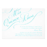 White Elegant Quinceanera Invitations