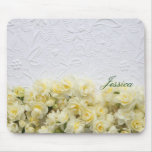 white embossed-look with narcissus mousepad