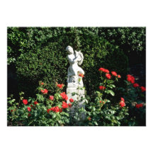 White Faun with lyre - Italian Garden, Compton Acr Invite