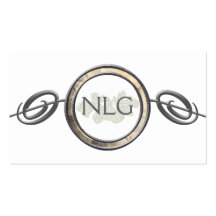 White Fig Scroll Business Cards