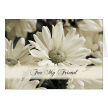 White Flower Friend Bridesmaid Thank You Card