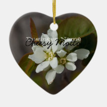 White Flower with Ant; Promotional Christmas Ornaments