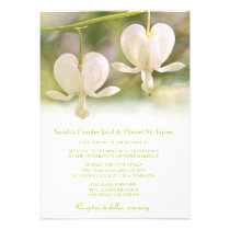 White Flowers Photo Wedding Invitations invitations