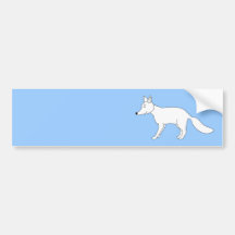 White Fox. Bumper Sticker