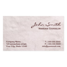 White Fur Marriage Counseling Business Card