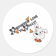 White German Shepherd <3 Rally Round Stickers