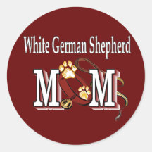 White German Shepherd Mum Gifts Sticker