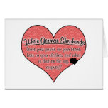 White German Shepherd Paw Prints Dog Humour Greeting Card