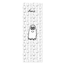 White ghost on ghost background business cards
