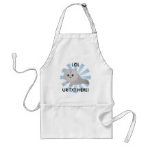 White Kitten Apron