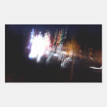 White Lights In The Dark Rectangle Sticker