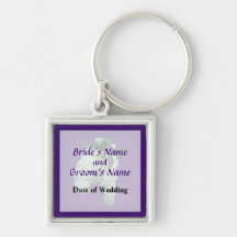 White Lilacs Wedding Favours Keychain