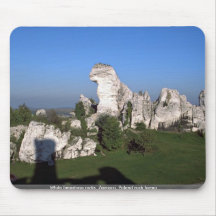 White limestone rocks, Zawierci, Poland rock forma Mouse Pads