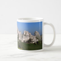 White limestone rocks, Zawierci, Poland rock forma Mug