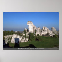 White limestone rocks, Zawierci, Poland rock forma Posters