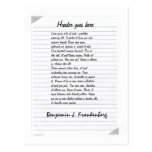White line paper template post card