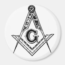 white masonic magnet