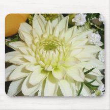 white mum mouse pad