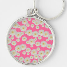 White Mums Keychains