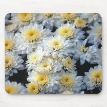 white mums mouse pads