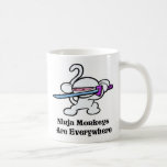 White Ninja On Guard Coffee Mug