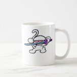 White Ninja On Guard Coffee Mug