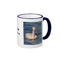White Pelican Portrait Coffee Mugs