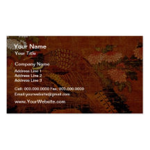 white Pheasants and Flowers, unknown artist flower Business Card Template