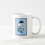 White Poodle Biker Chick Art Print Mug
