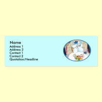 White Poodle Cupcake Tea Party Business Card business cards