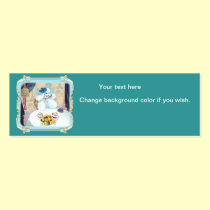 White Poodle Cupcake Tea Party business cards