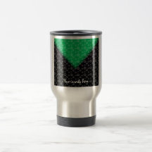 White pumpkins on green black fade coffee mug