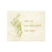 White Rabbit, Alice in Wonderland Canvas Print
