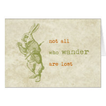 White Rabbit, Alice in Wonderland Card