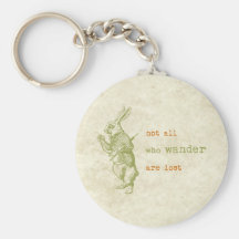 White Rabbit, Alice in Wonderland Keychain
