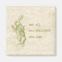White Rabbit, Alice in Wonderland Refrigerator Magnet