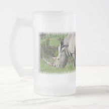 White Rhino Frosted Beer Mug