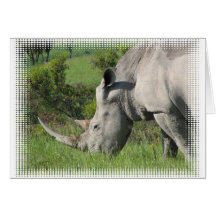 White Rhino Greeting Card