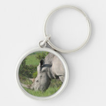 White Rhino Keychain