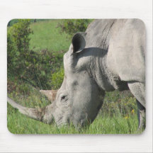 White Rhino Mouse Pad