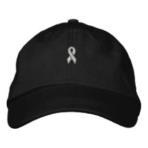White Ribbon Cap by SRF Embroidered Hat