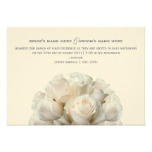 White Roses Wedding Invitation